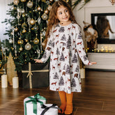 Collants en coton biologique - collants pour enfants durables et confortables en marron chaud